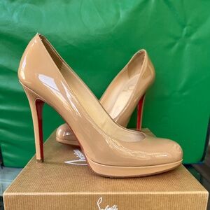 Christian Louboutin Nude Patent Pumps